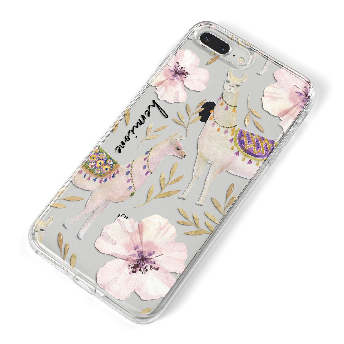 Personalised Llamas iPhone 8 Plus Bumper Case on Silver iPhone Alternative Image