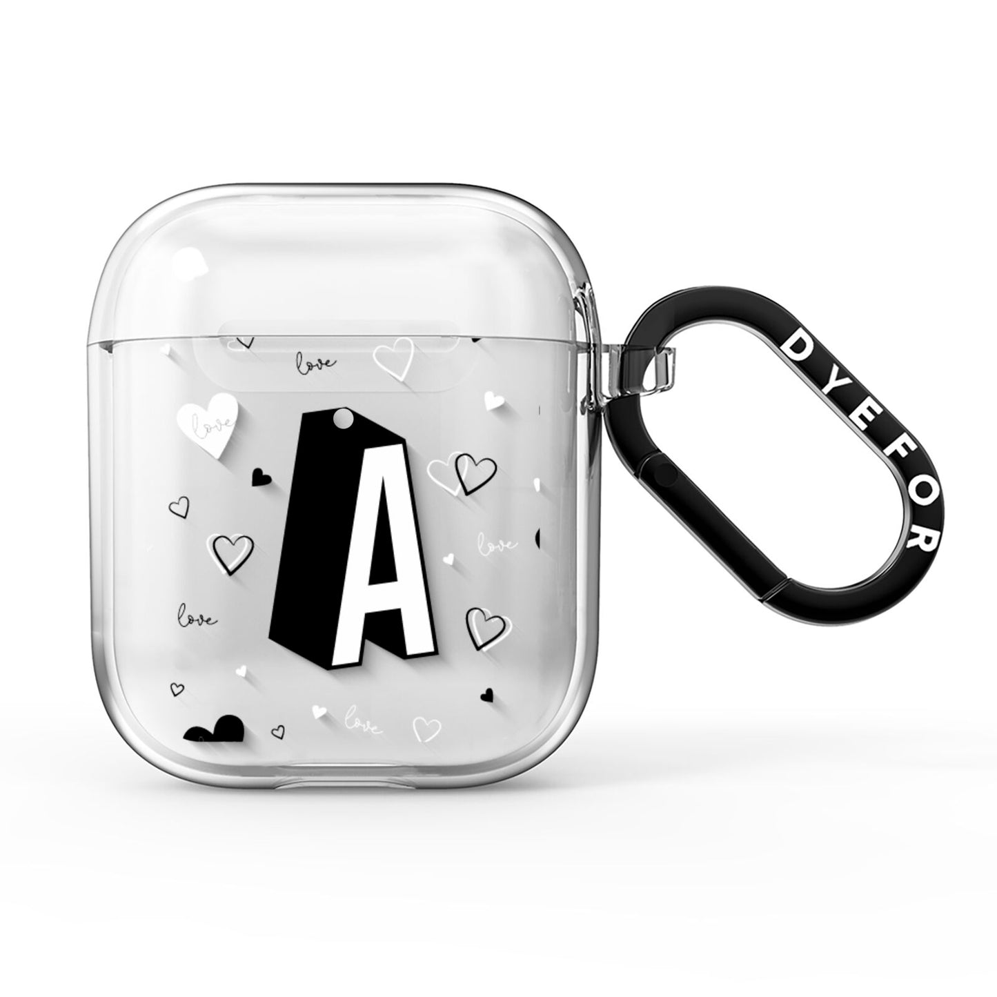 Personalised Love Alphabet AirPods Clear Case