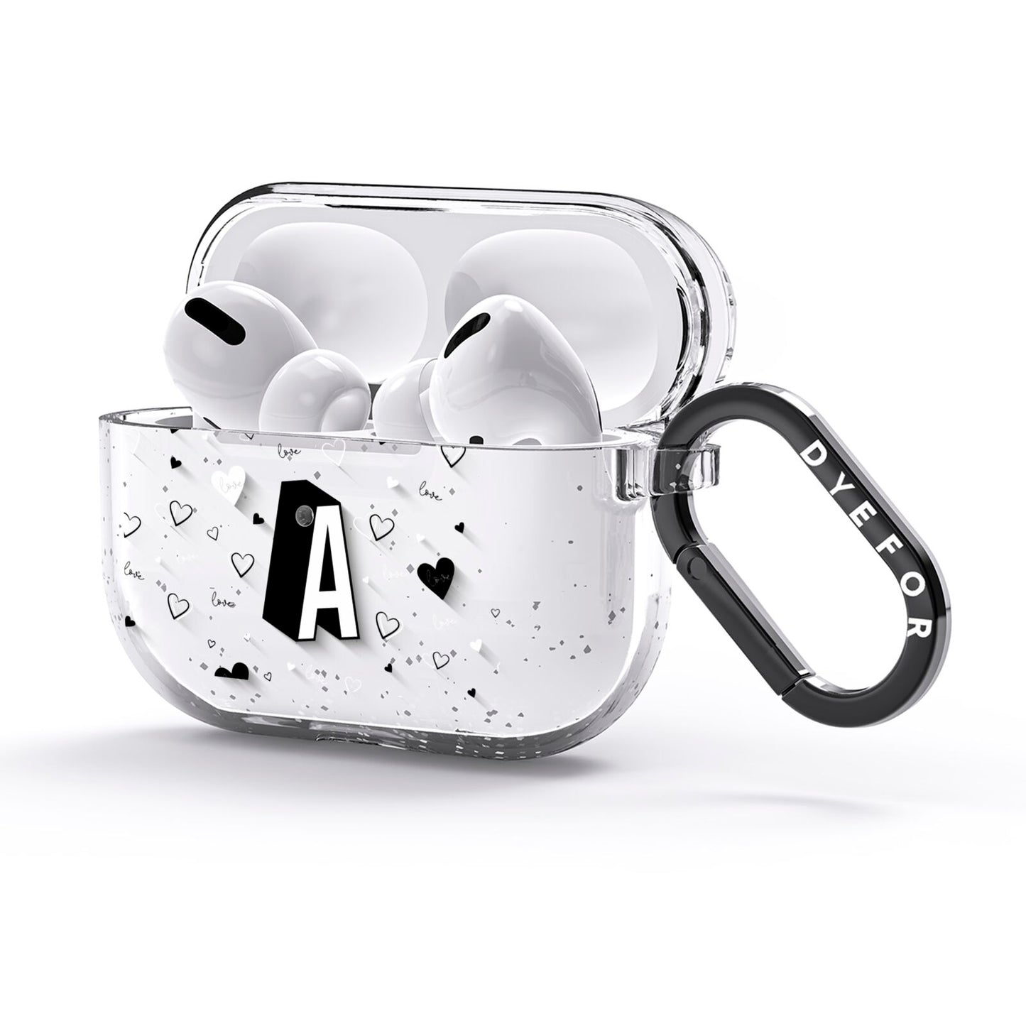 Personalised Love Alphabet AirPods Glitter Case 3rd Gen Side Image