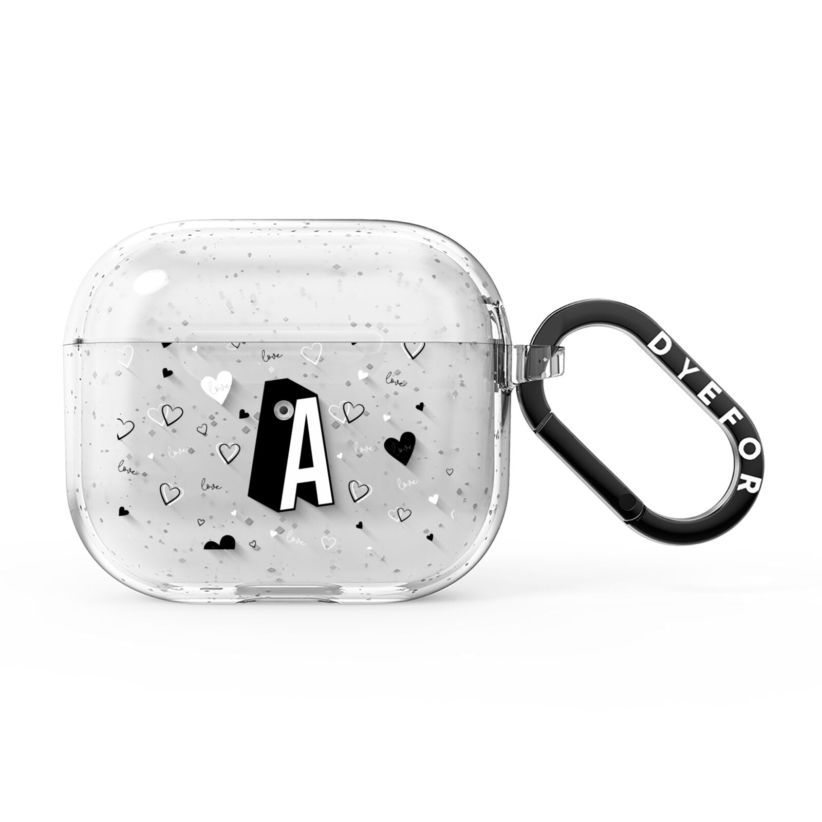 Personalised Love Alphabet AirPods Glitter Case 3rd Gen