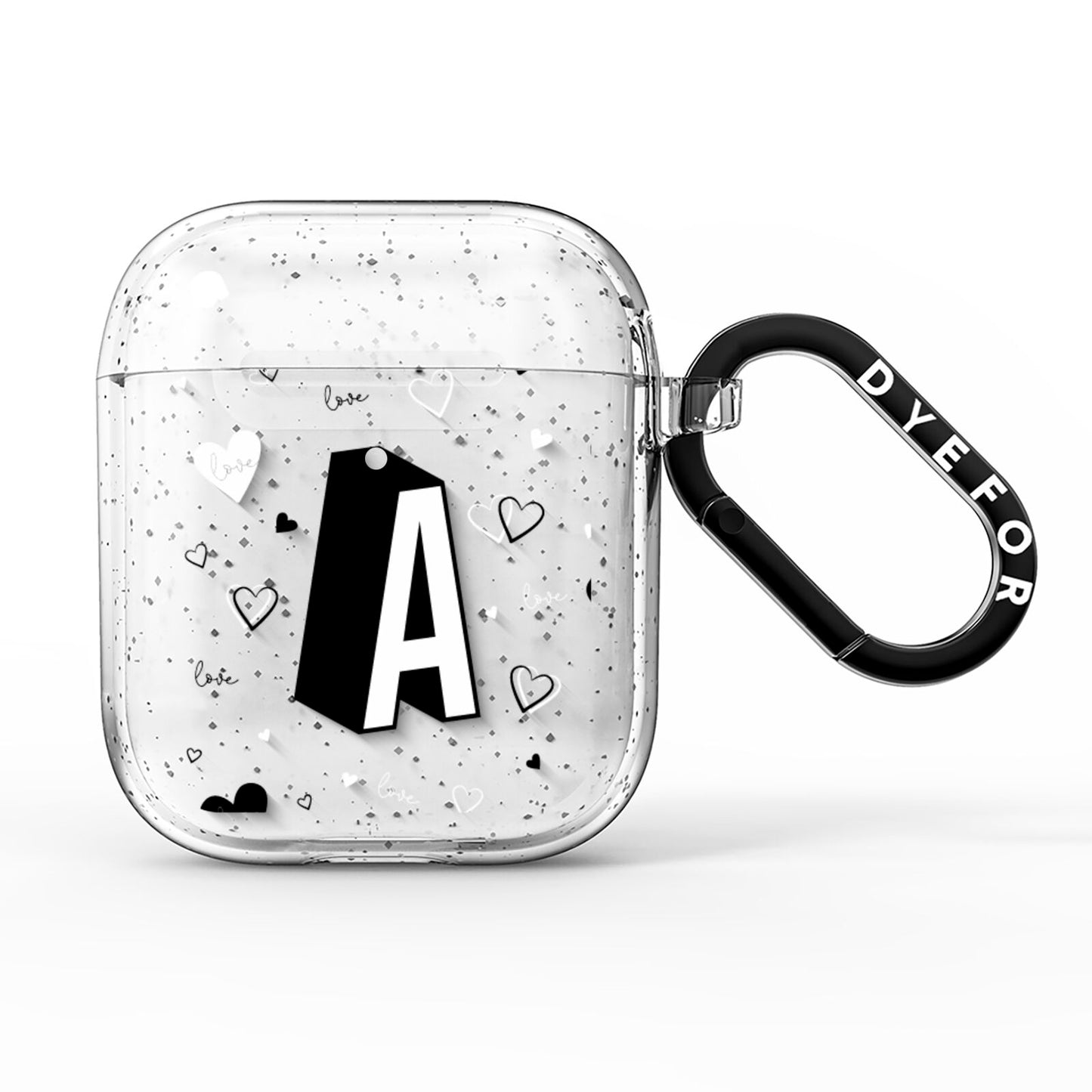 Personalised Love Alphabet AirPods Glitter Case