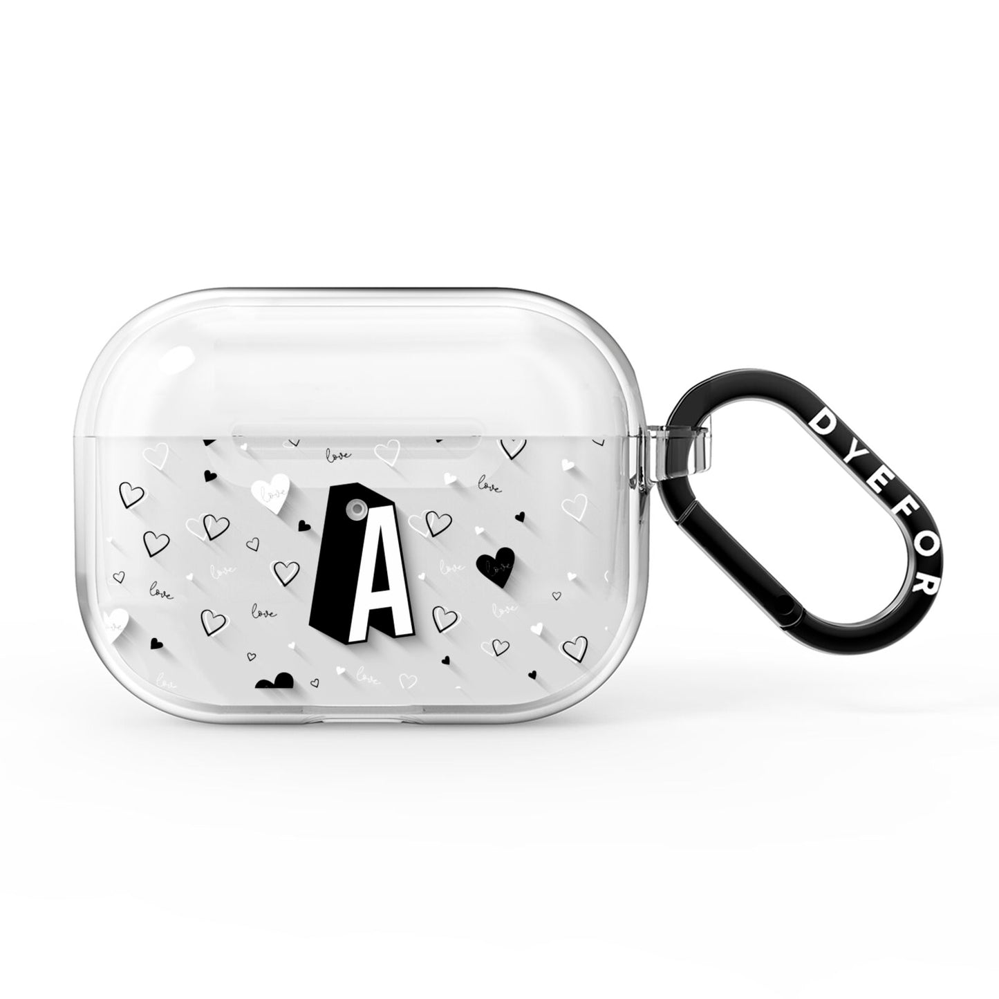 Personalised Love Alphabet AirPods Pro Clear Case