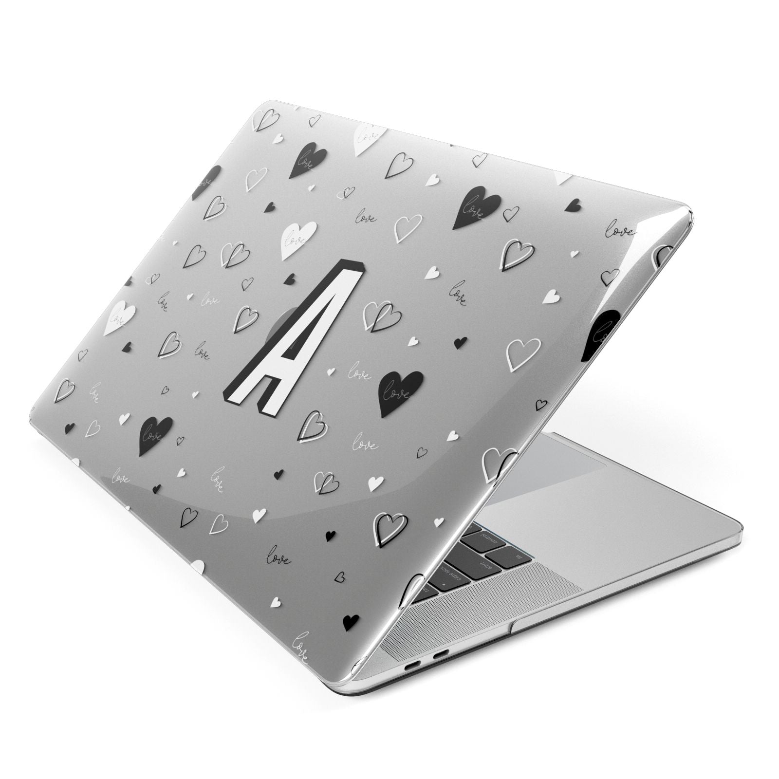 Personalised Love Alphabet Apple MacBook Case Side View
