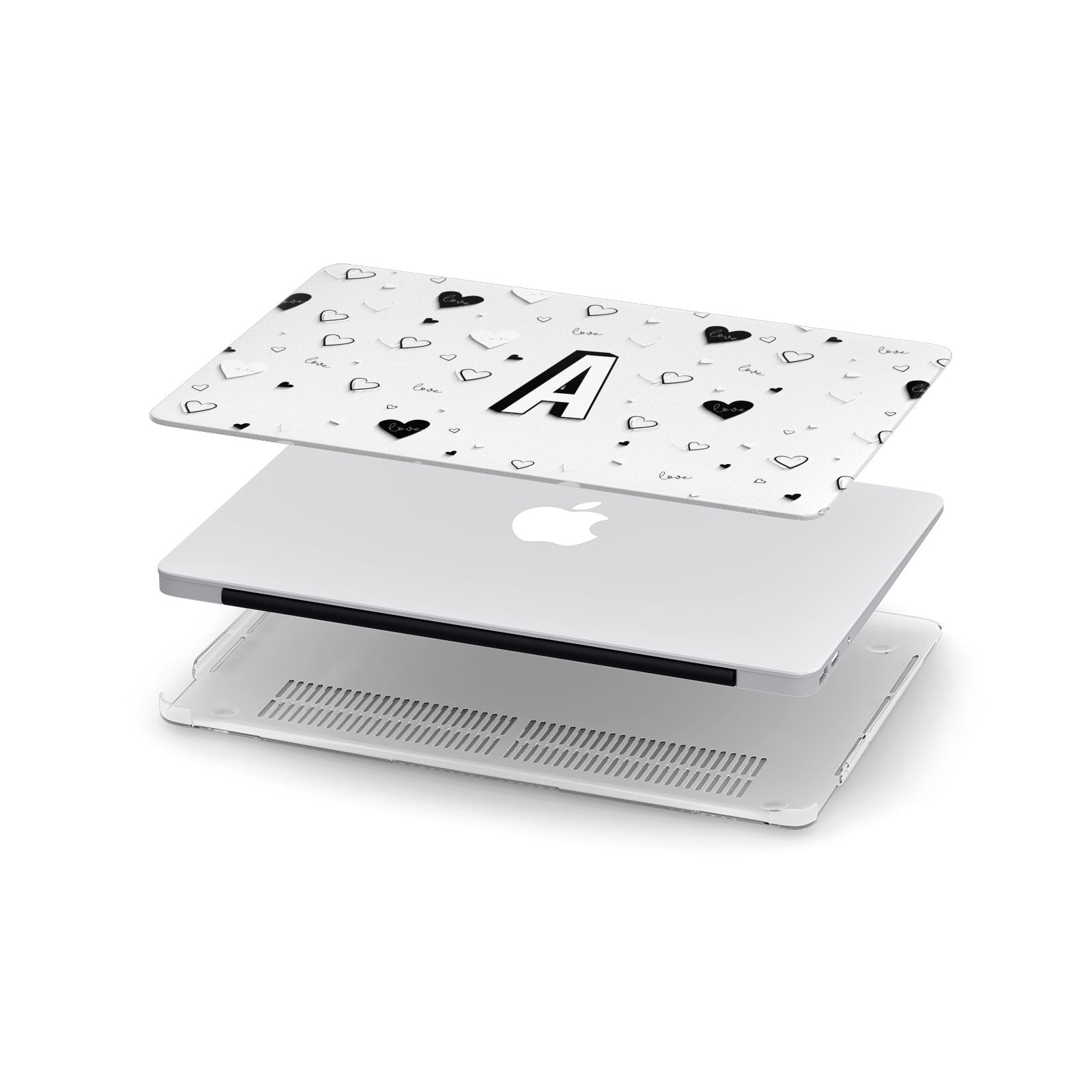 Personalised Love Alphabet Apple MacBook Case in Detail