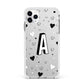 Personalised Love Alphabet Apple iPhone 11 Pro Max in Silver with White Impact Case