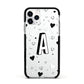 Personalised Love Alphabet Apple iPhone 11 Pro in Silver with Black Impact Case