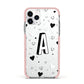 Personalised Love Alphabet Apple iPhone 11 Pro in Silver with Pink Impact Case