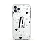 Personalised Love Alphabet Apple iPhone 11 Pro in Silver with White Impact Case