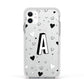 Personalised Love Alphabet Apple iPhone 11 in White with White Impact Case
