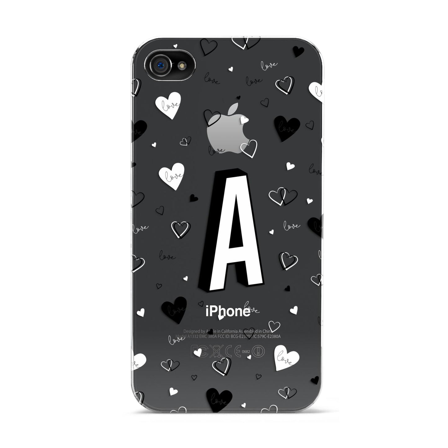 Personalised Love Alphabet Apple iPhone 4s Case