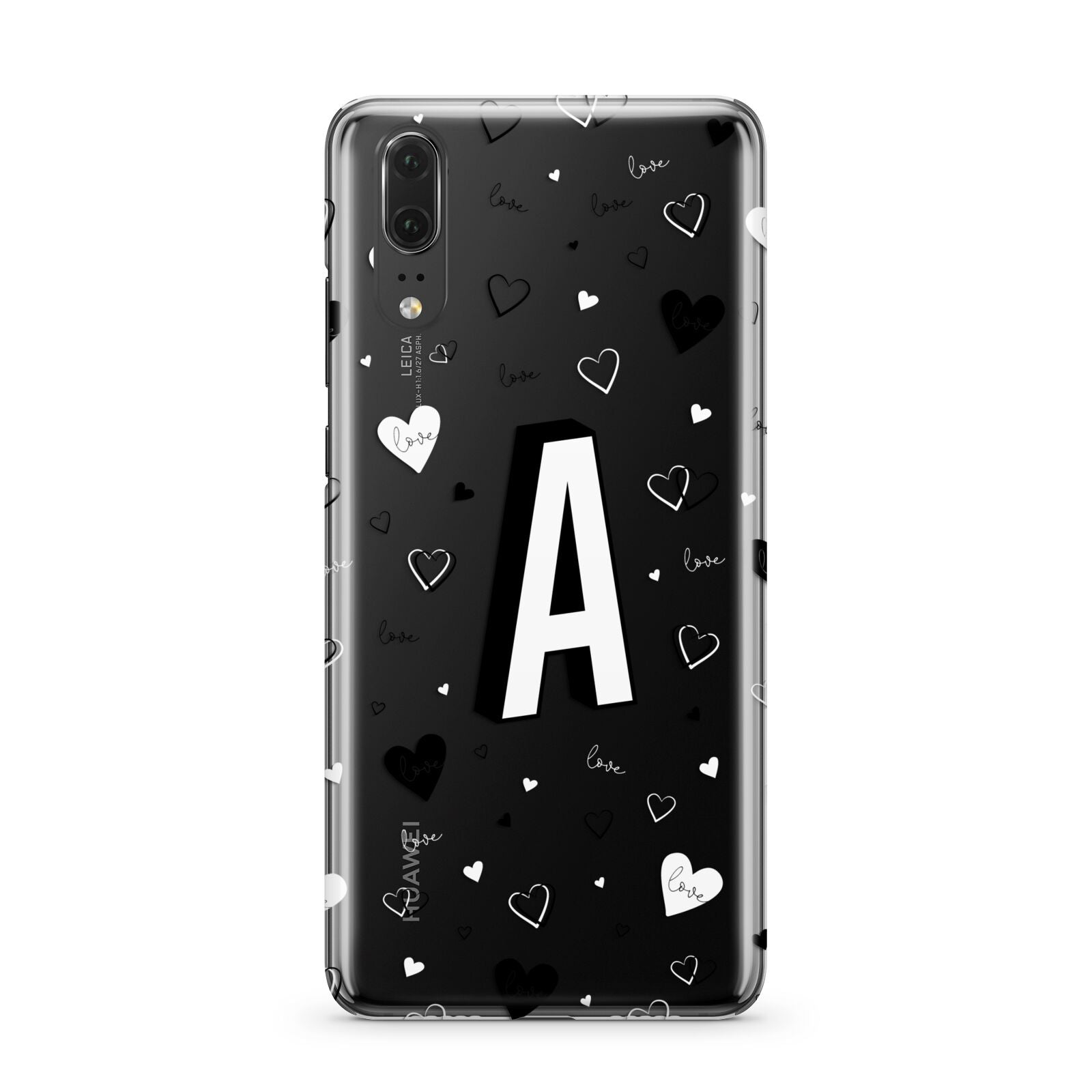Personalised Love Alphabet Huawei P20 Phone Case