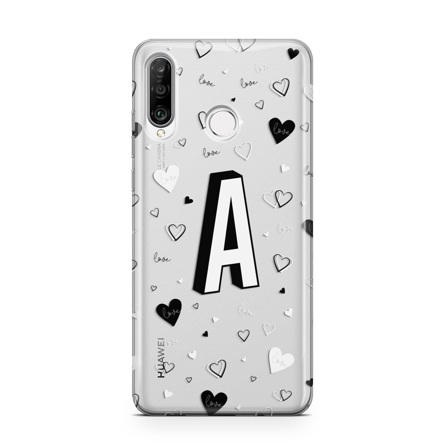 Personalised Love Alphabet Huawei P30 Lite Phone Case