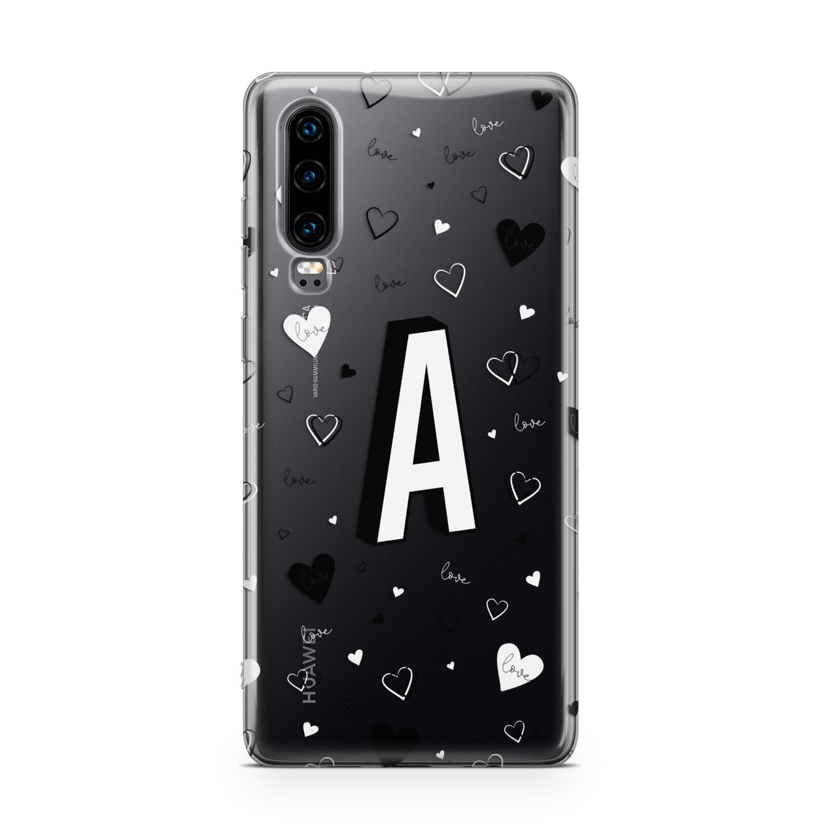 Personalised Love Alphabet Huawei P30 Phone Case