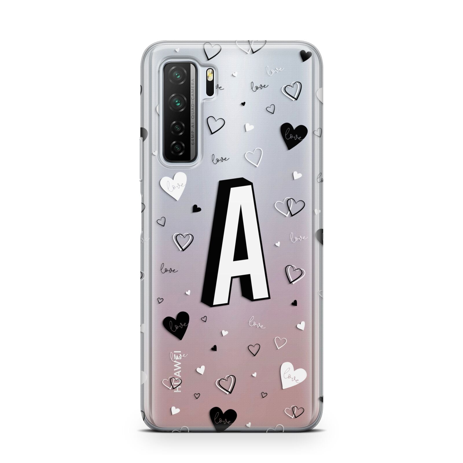 Personalised Love Alphabet Huawei P40 Lite 5G Phone Case