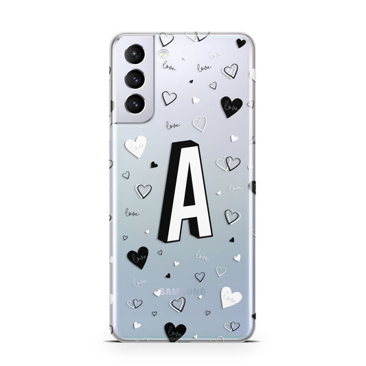 Personalised Love Alphabet Samsung S21 Plus Phone Case