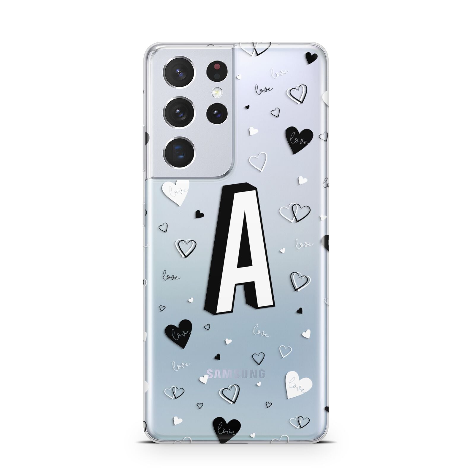 Personalised Love Alphabet Samsung S21 Ultra Case