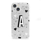 Personalised Love Alphabet iPhone 13 Mini Clear Bumper Case