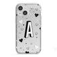 Personalised Love Alphabet iPhone 13 Mini TPU Impact Case with White Edges