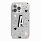 Personalised Love Alphabet iPhone 13 Pro TPU Impact Case with Pink Edges