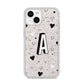 Personalised Love Alphabet iPhone 14 Glitter Tough Case Starlight