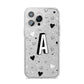 Personalised Love Alphabet iPhone 14 Pro Max Glitter Tough Case Silver