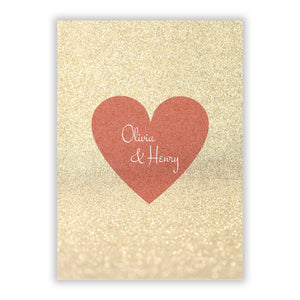 Personalised Love Heart Greetings Card