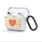Personalised Love Heart AirPods Clear Case 3rd Gen Side Image
