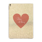 Personalised Love Heart Apple iPad Gold Case