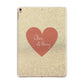 Personalised Love Heart Apple iPad Rose Gold Case
