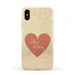 Personalised Love Heart Apple iPhone XS 3D Tough