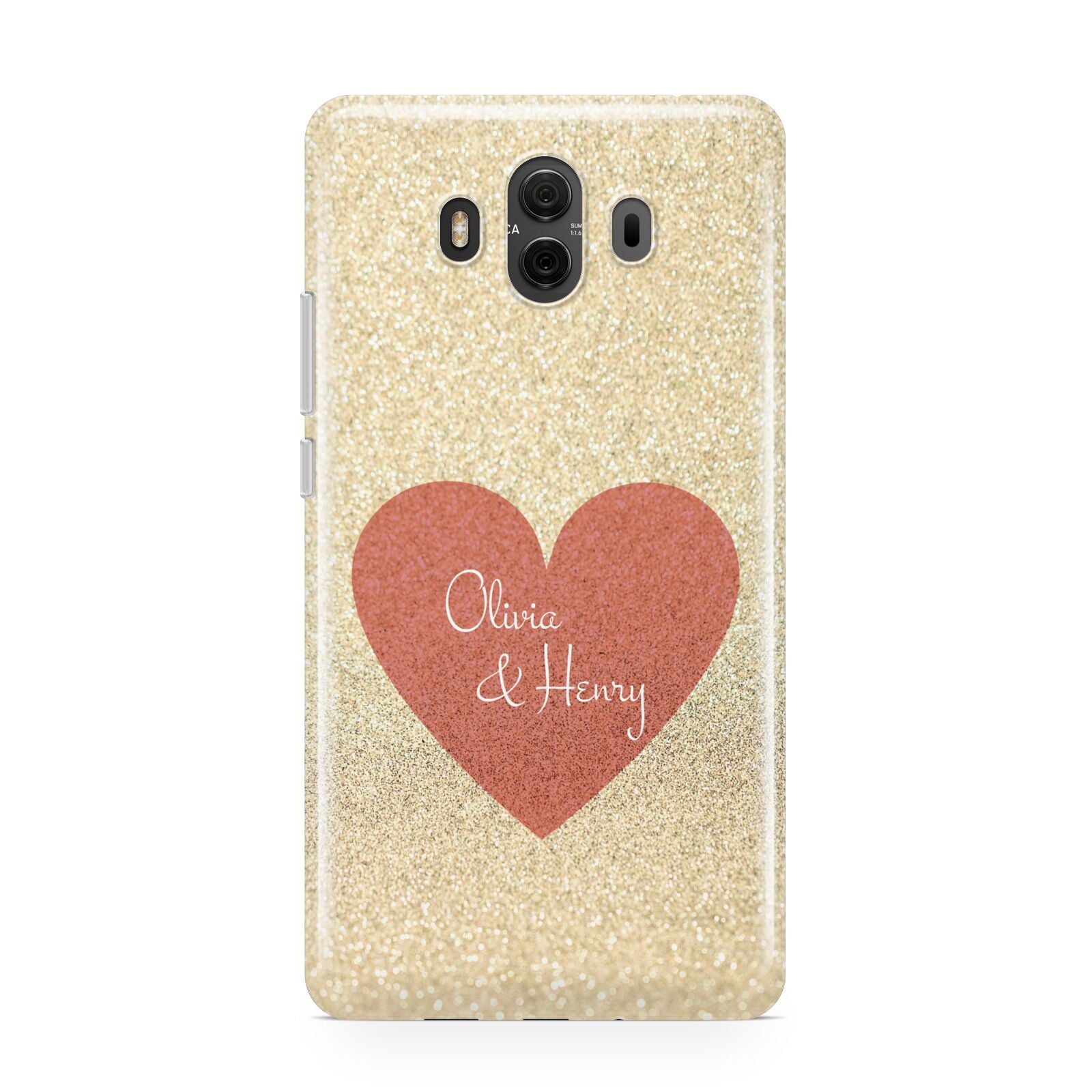 Personalised Love Heart Huawei Mate 10 Protective Phone Case