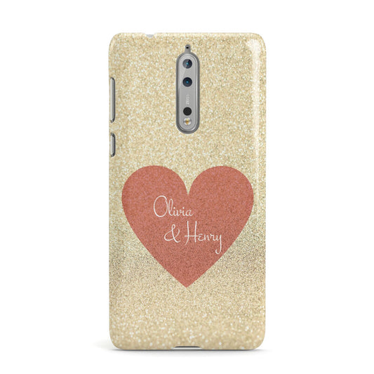 Personalised Love Heart Nokia Case