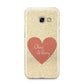 Personalised Love Heart Samsung Galaxy A3 2017 Case on gold phone