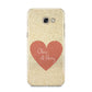 Personalised Love Heart Samsung Galaxy A5 2017 Case on gold phone
