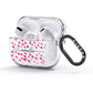 Personalised Love Hearts Clear Black Name AirPods Glitter Case 3rd Gen Side Image