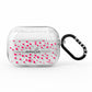 Personalised Love Hearts Clear Black Name AirPods Pro Glitter Case