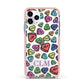 Personalised Love Hearts Initials Apple iPhone 11 Pro in Silver with Pink Impact Case