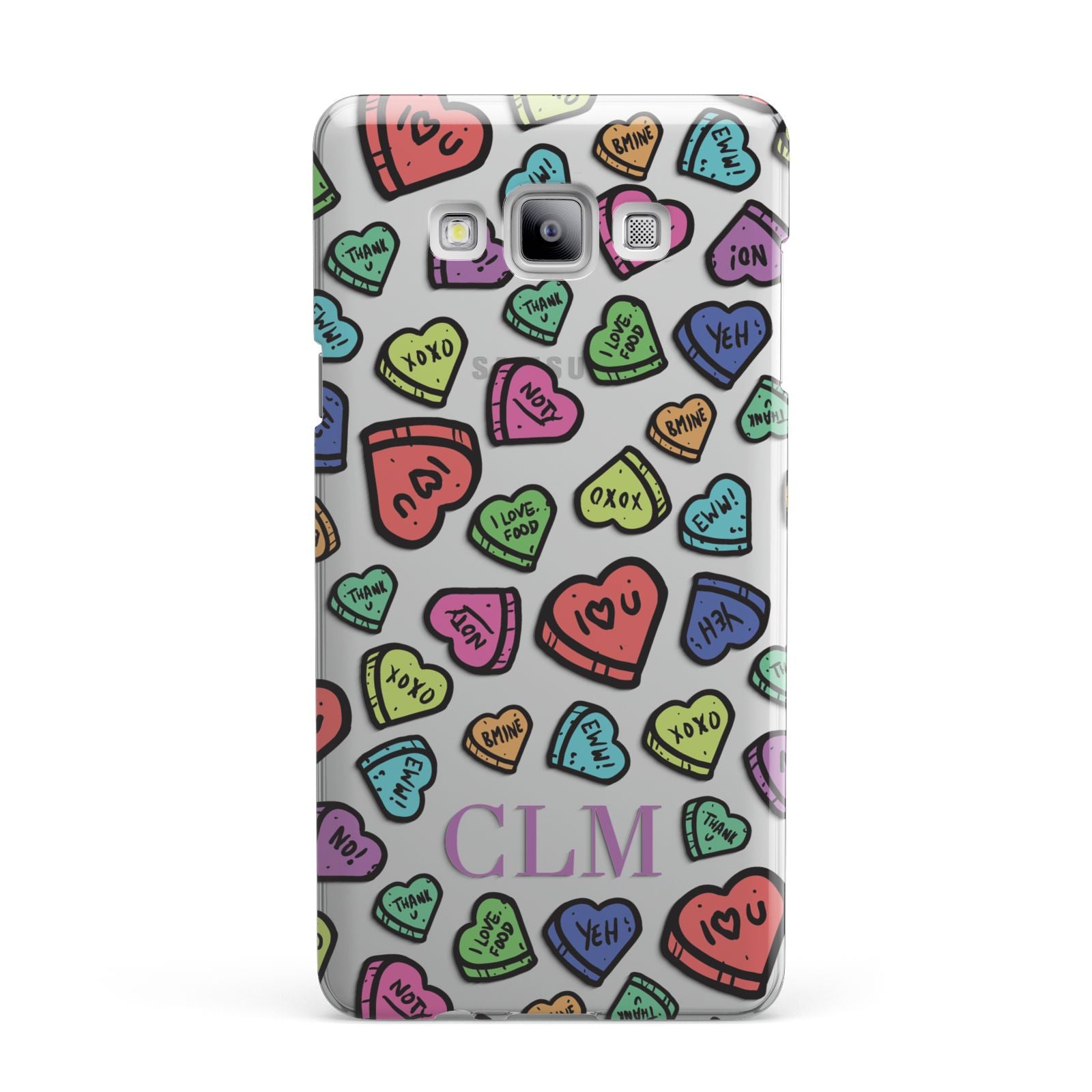 Personalised Love Hearts Initials Samsung Galaxy A7 2015 Case