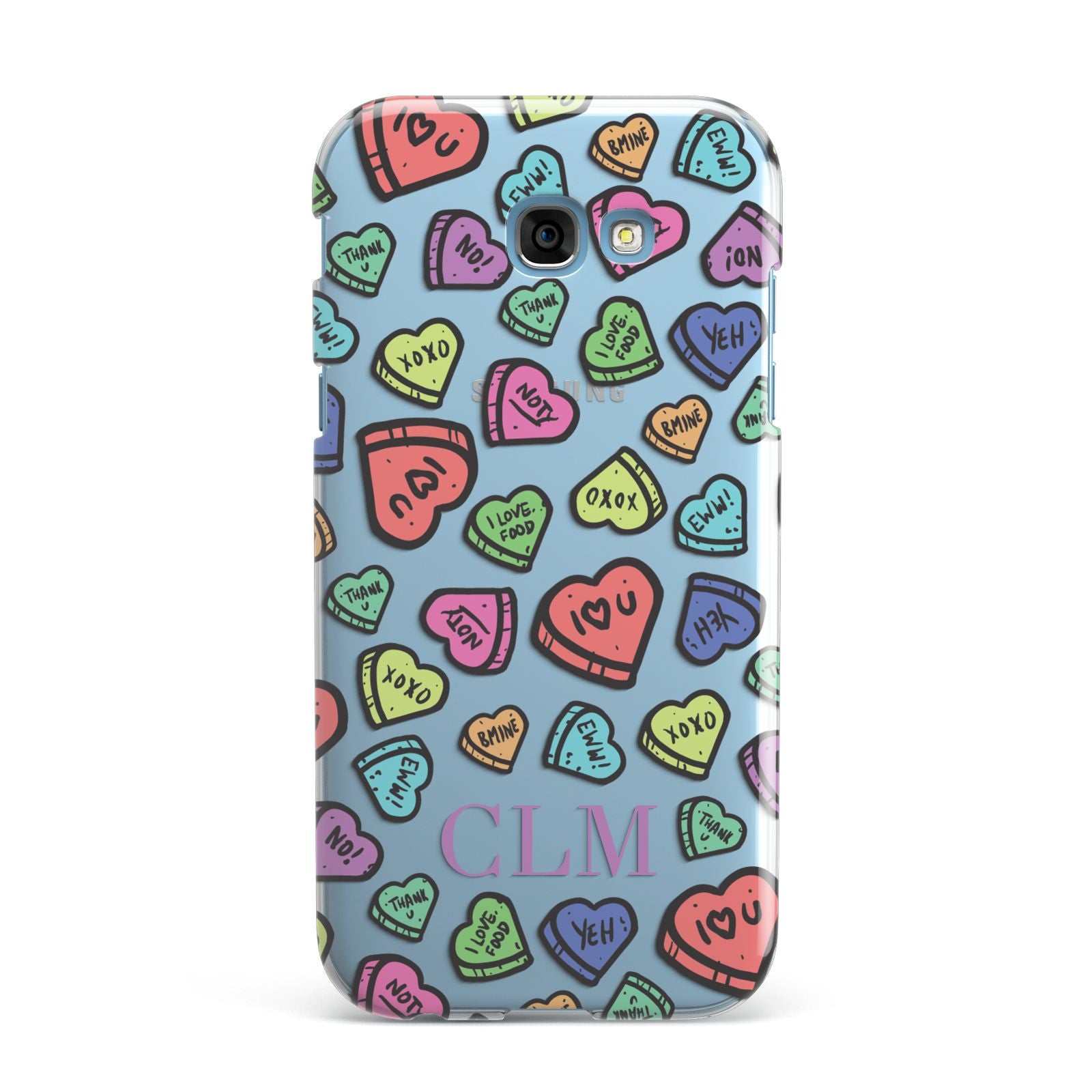 Personalised Love Hearts Initials Samsung Galaxy A7 2017 Case