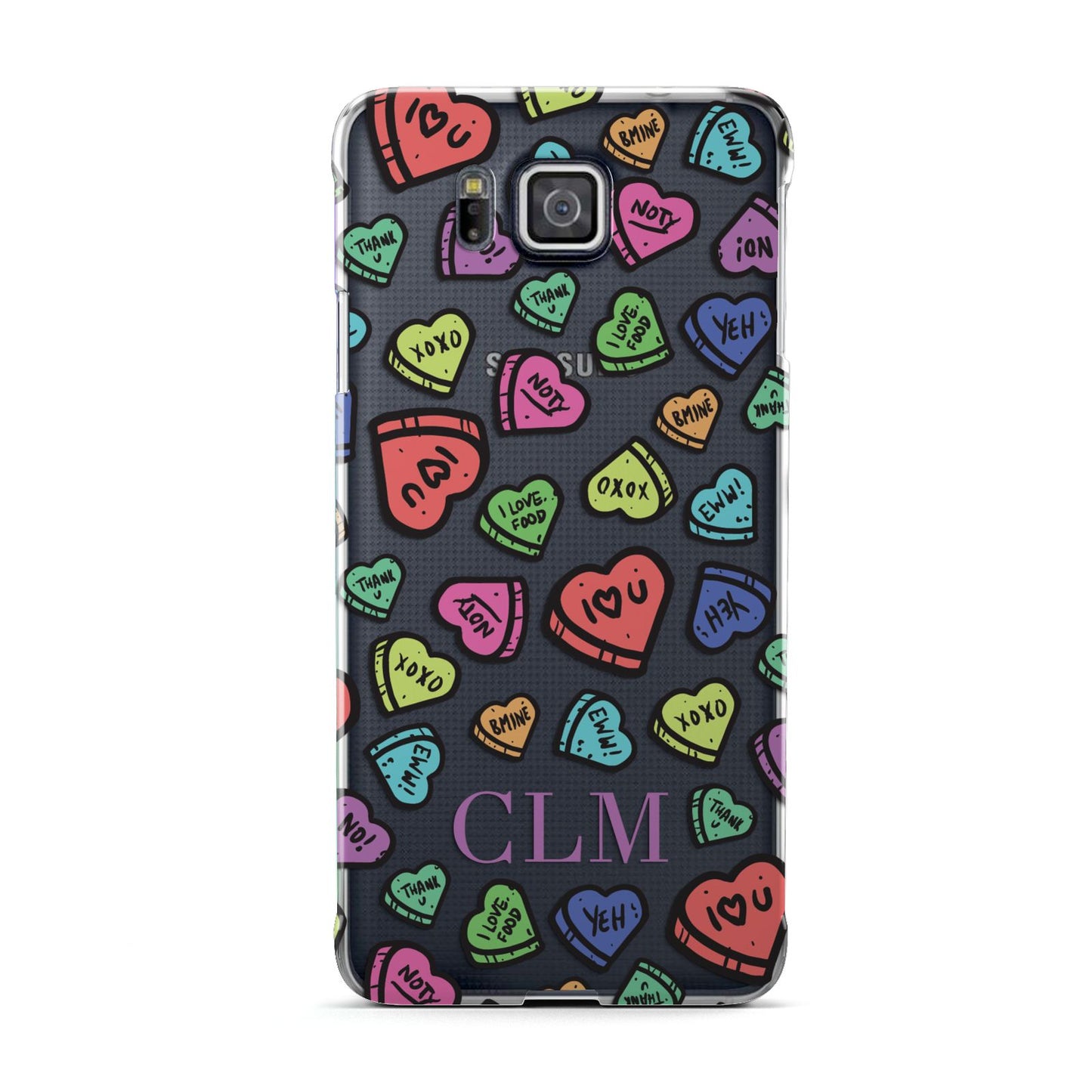 Personalised Love Hearts Initials Samsung Galaxy Alpha Case