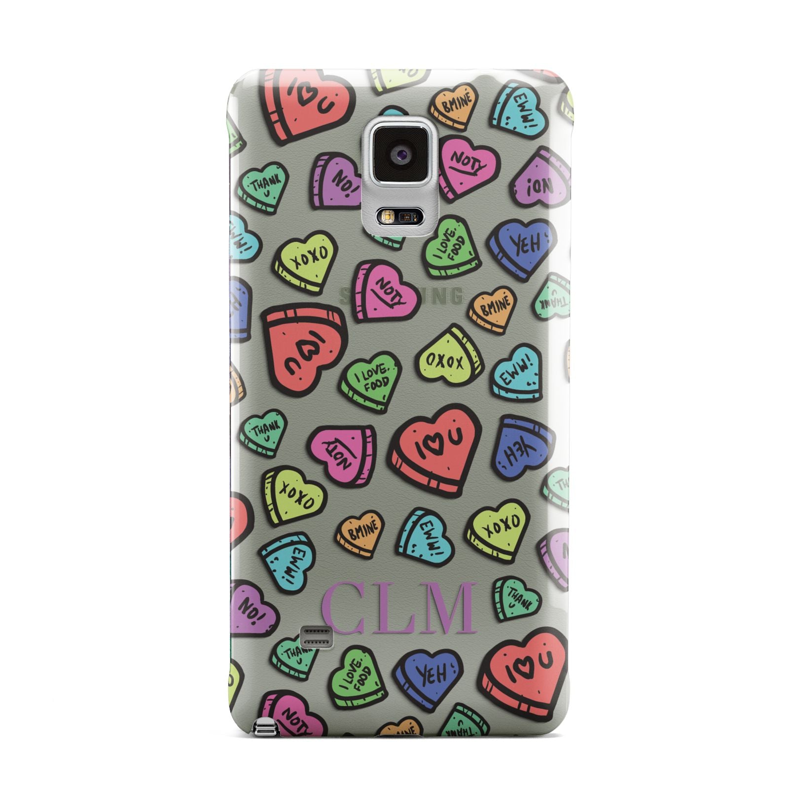 Personalised Love Hearts Initials Samsung Galaxy Note 4 Case