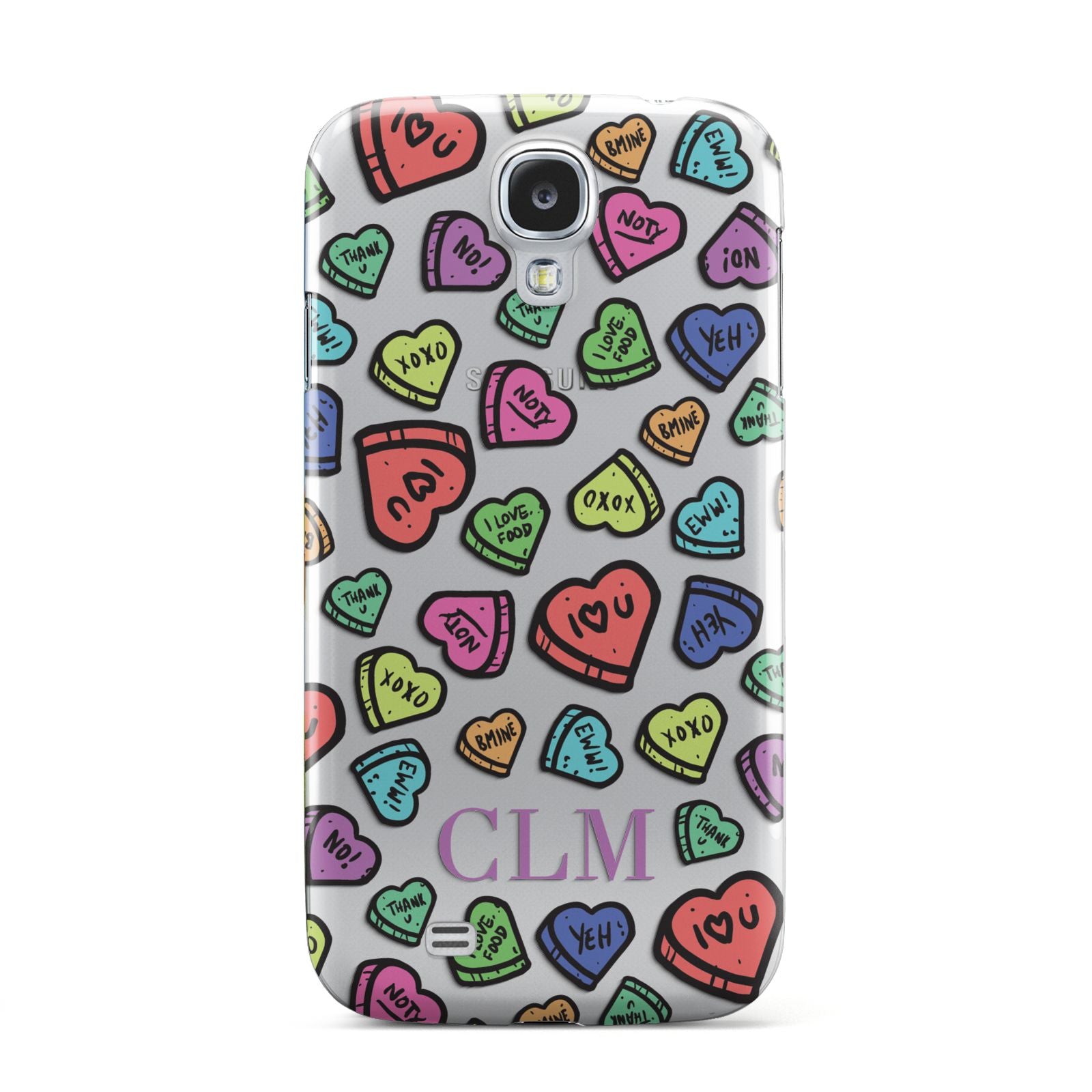 Personalised Love Hearts Initials Samsung Galaxy S4 Case