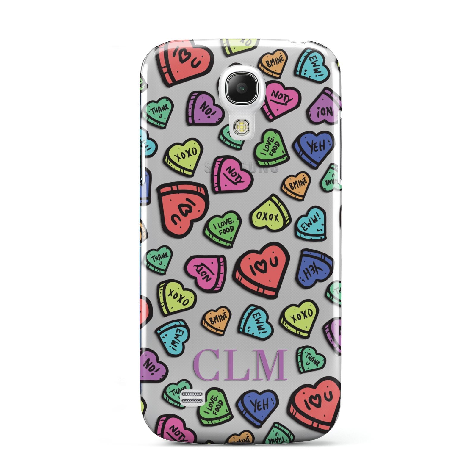 Personalised Love Hearts Initials Samsung Galaxy S4 Mini Case