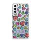 Personalised Love Hearts Initials Samsung S21 Plus Phone Case