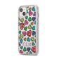 Personalised Love Hearts Initials iPhone 14 Plus Clear Tough Case Starlight Angled Image