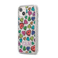 Personalised Love Hearts Initials iPhone 14 Plus Glitter Tough Case Starlight Angled Image