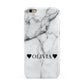 Personalised Love Hearts Marble Name Apple iPhone 6 Plus 3D Tough Case