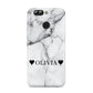 Personalised Love Hearts Marble Name Huawei Nova 2s Phone Case