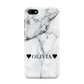 Personalised Love Hearts Marble Name Huawei Y5 Prime 2018 Phone Case