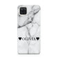 Personalised Love Hearts Marble Name Samsung A12 Case